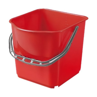 Cubo de 18 litros con asa plástica rojo