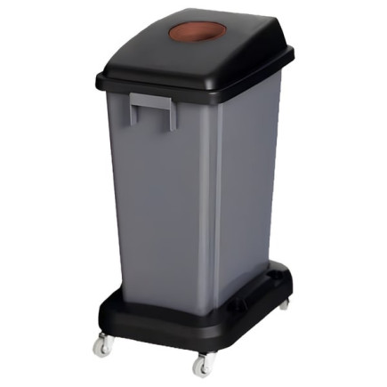 Papelera de reciclaje Thin con ruedas
