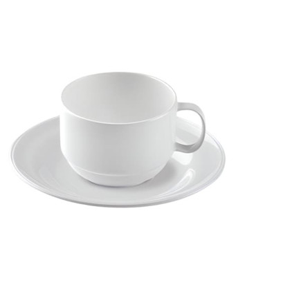 Plato llano de postre de policarbonato de 17 cm