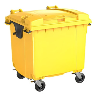 Contenedor de basura de 1100 litros amarillo