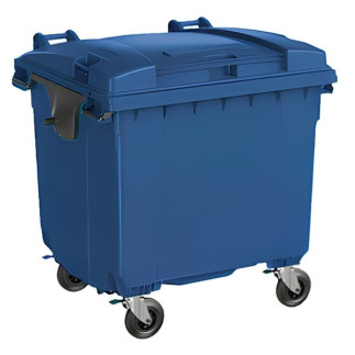 Contenedor de basura de 1100 litros azul