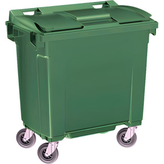 Contenedor de basura de 800 litros verde