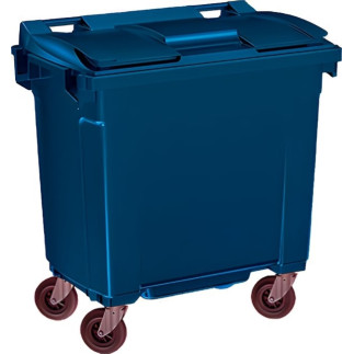 Contenedor de basura de 800 litros azul