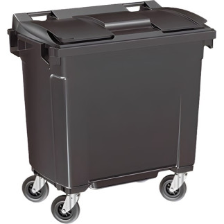 Contenedor de basura de 800 litros gris