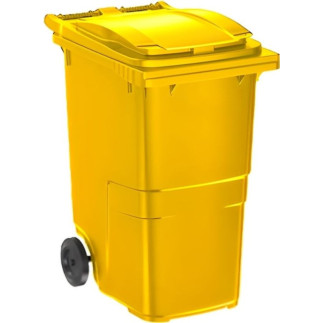 Contenedor de basura de 360 litros amarillo