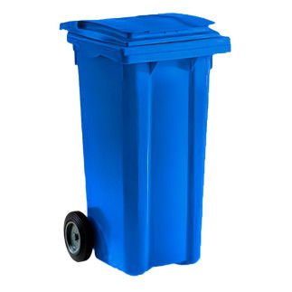 Contenedor de basura de 120 litros azul