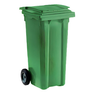 Contenedor de basura de 120 litros verde