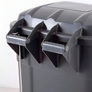 Contenedor de basura de 120 litros con pedal y con 2 asas