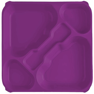 Bandeja compartimentada de policarbonato violeta