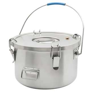 Contenedor isotérmico cilíndrico de acero inoxidable de 10 litros