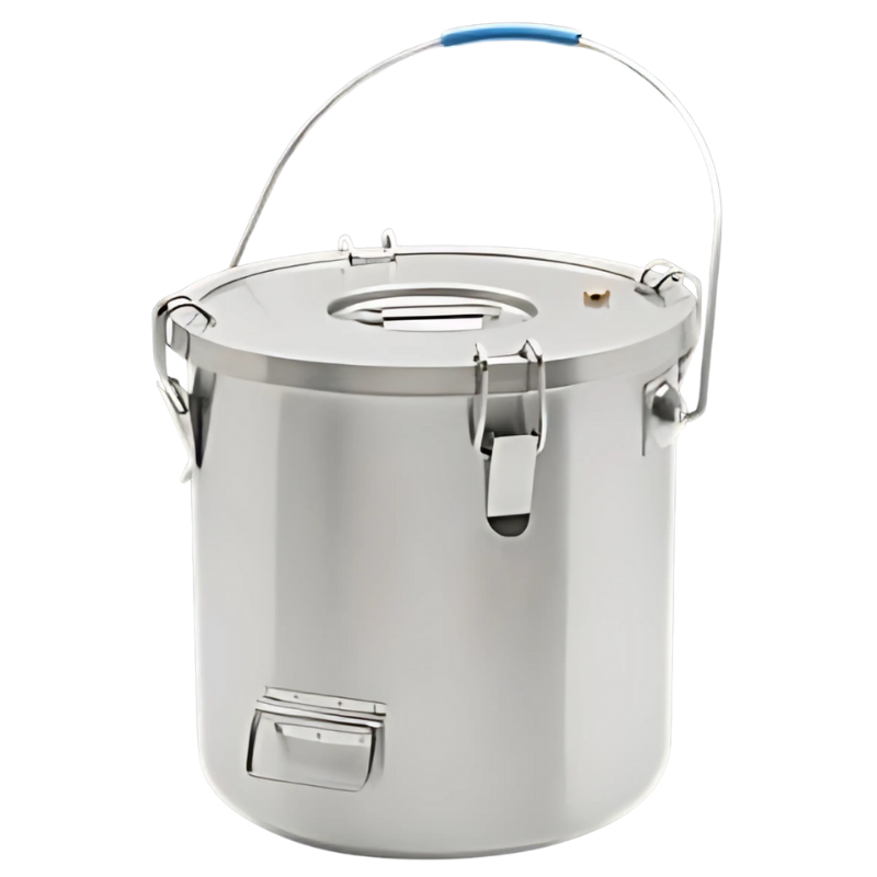 Contenedor isotérmico cilíndrico de acero inoxidable de 20 litros