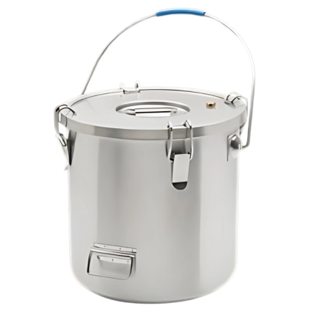 Contenedor isotérmico cilíndrico de acero inoxidable de 20 litros