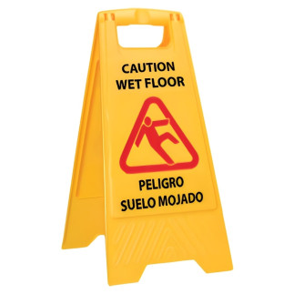 Señal de aviso de suelo mojado
