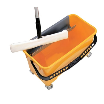 Pack cubo cristalero con mojador de cristales de 45 cm