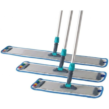 Mopa plana de microfibra con mango