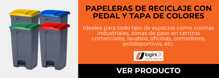 PAPELERAS PARA RECICLAJE CON PEDAL